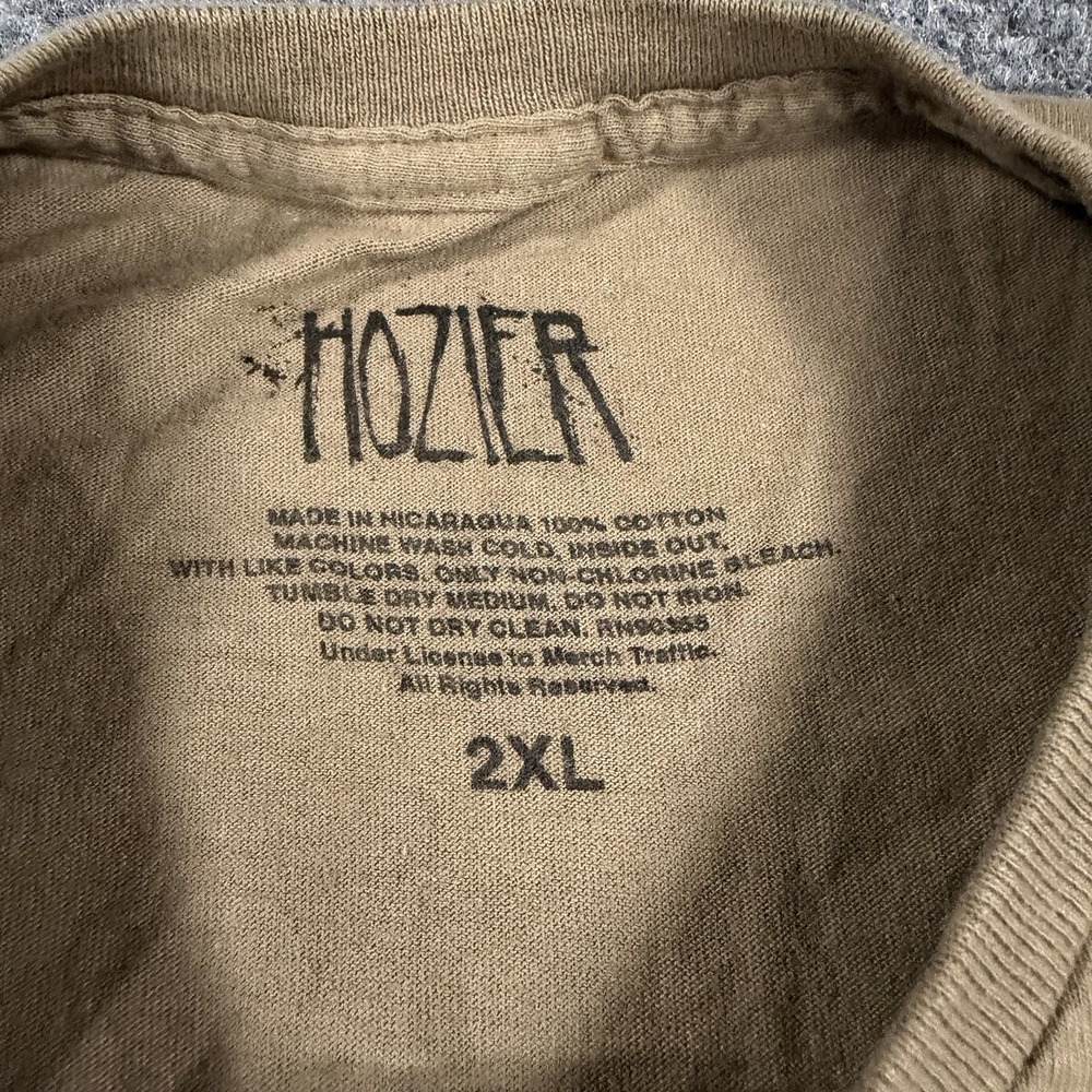 Hozier Unreal Unearth T Shirt Mens XXL Brown 2025 Tour Graphic - Picture 5 of 7
